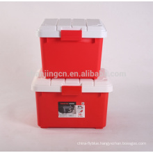 30L Square Multipurpose plastic storage box/ Heavy duty car homeware storage bin colorful plastic storage box